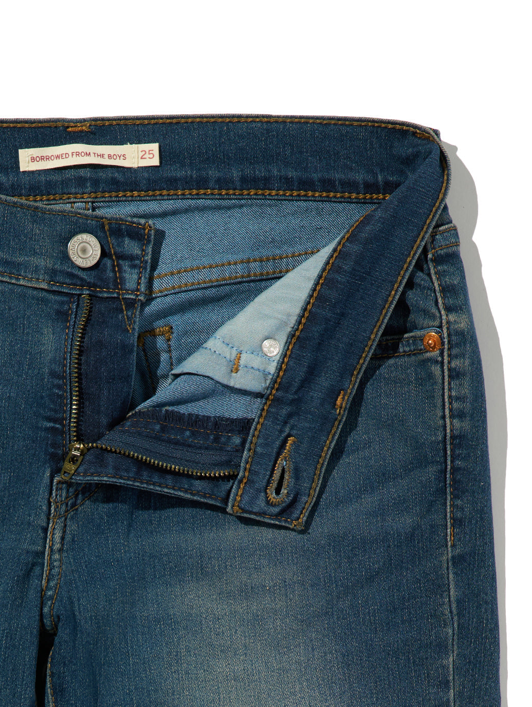 MID RISE ボーイフレンドジーンズ ミディアムインディゴ