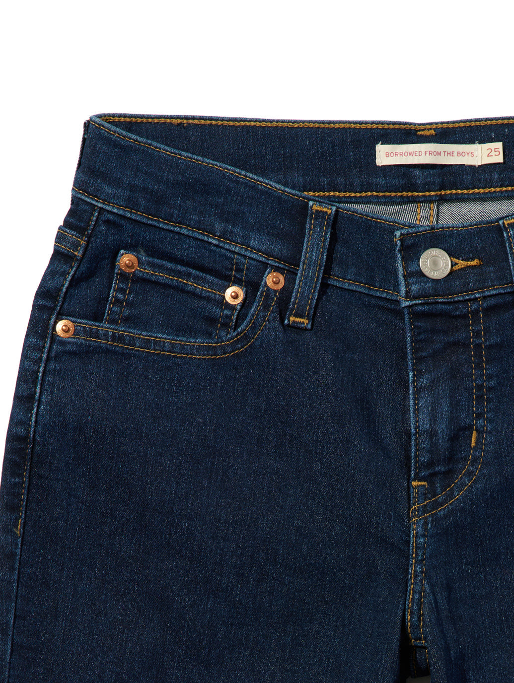 MID RISE ボーイフレンドジーンズ ダークインディゴ