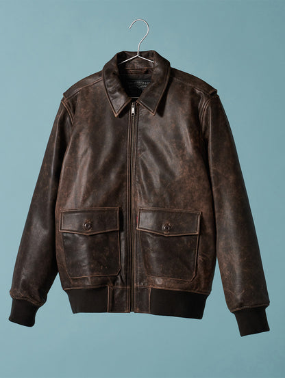LEVI'S® LEATHER COLLECTION CLAYTON LEATHER AVIATOR JACKET