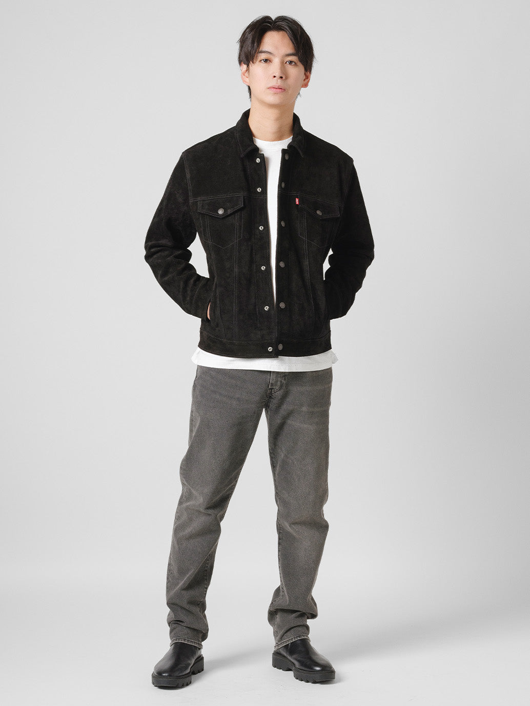 LEVI'S® LEATHER COLLECTION HIGHLAND SUEDE TRUCKER JACKET