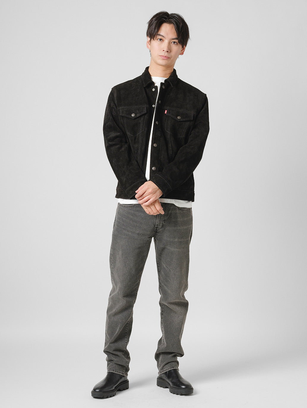 LEVI'S® LEATHER COLLECTION HIGHLAND SUEDE TRUCKER JACKET