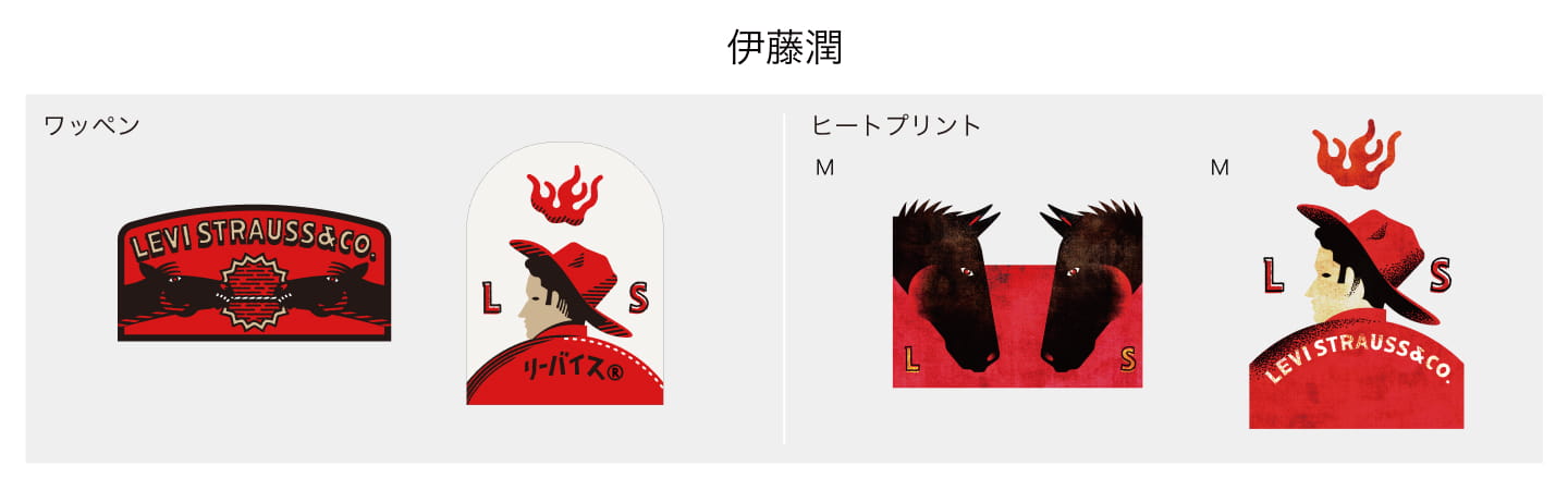 伊藤潤 ワッペン ヒートプリント