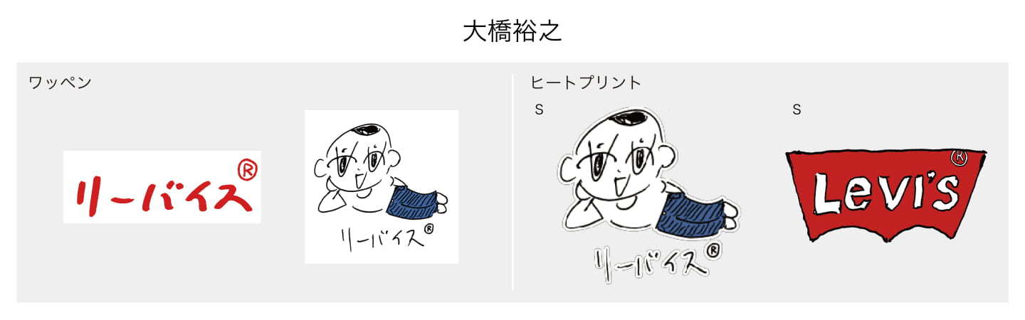 大橋裕之 ワッペン ヒートプリント