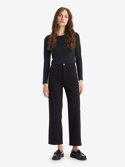 RIBCAGE ストレートジーンズ ブラック