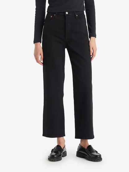 RIBCAGE ストレートジーンズ ブラック