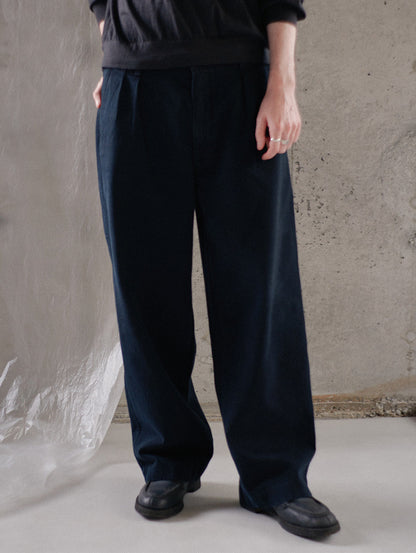 PREMIUM BLACK BAGGY DENIM SLACKS