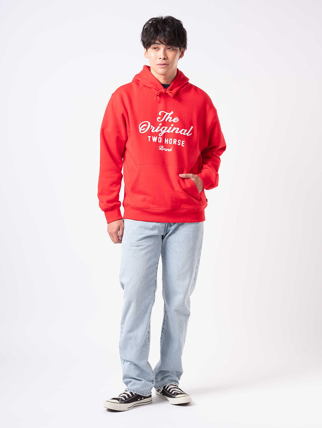 リラックスフィット グラフィック パーカー