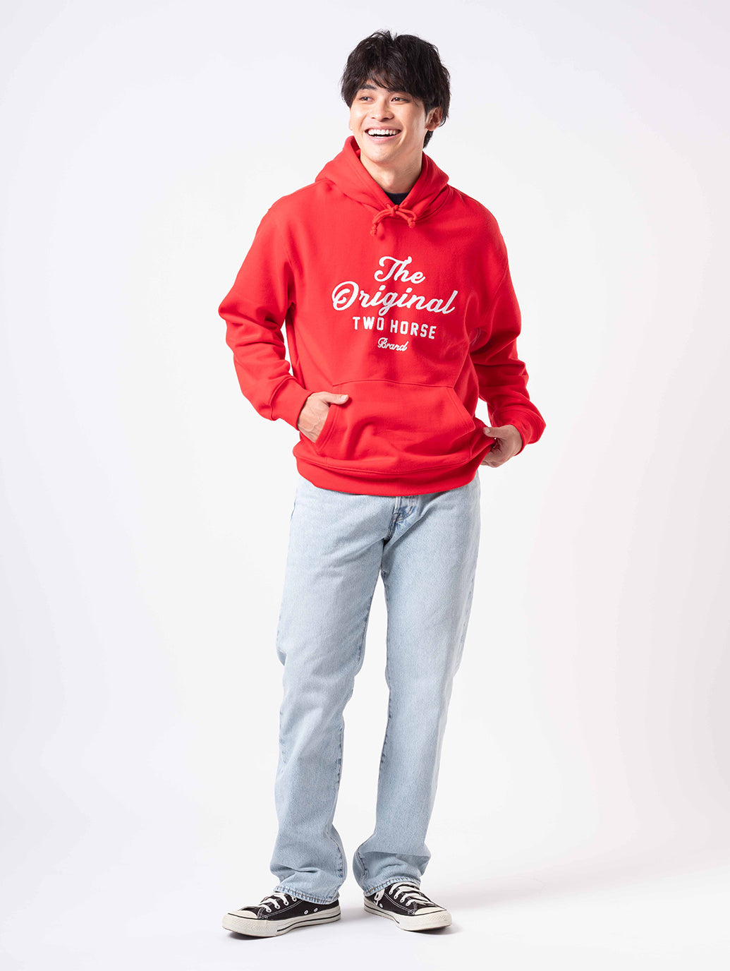 リラックスフィット グラフィック パーカー