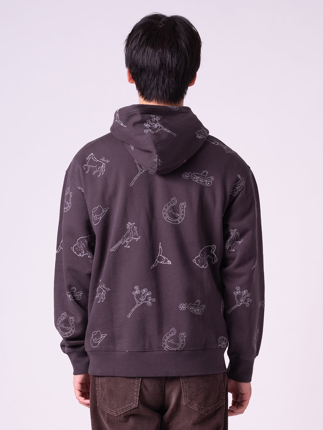 リラックスフィット グラフィック パーカー