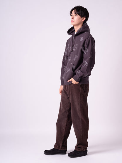 リラックスフィット グラフィック パーカー