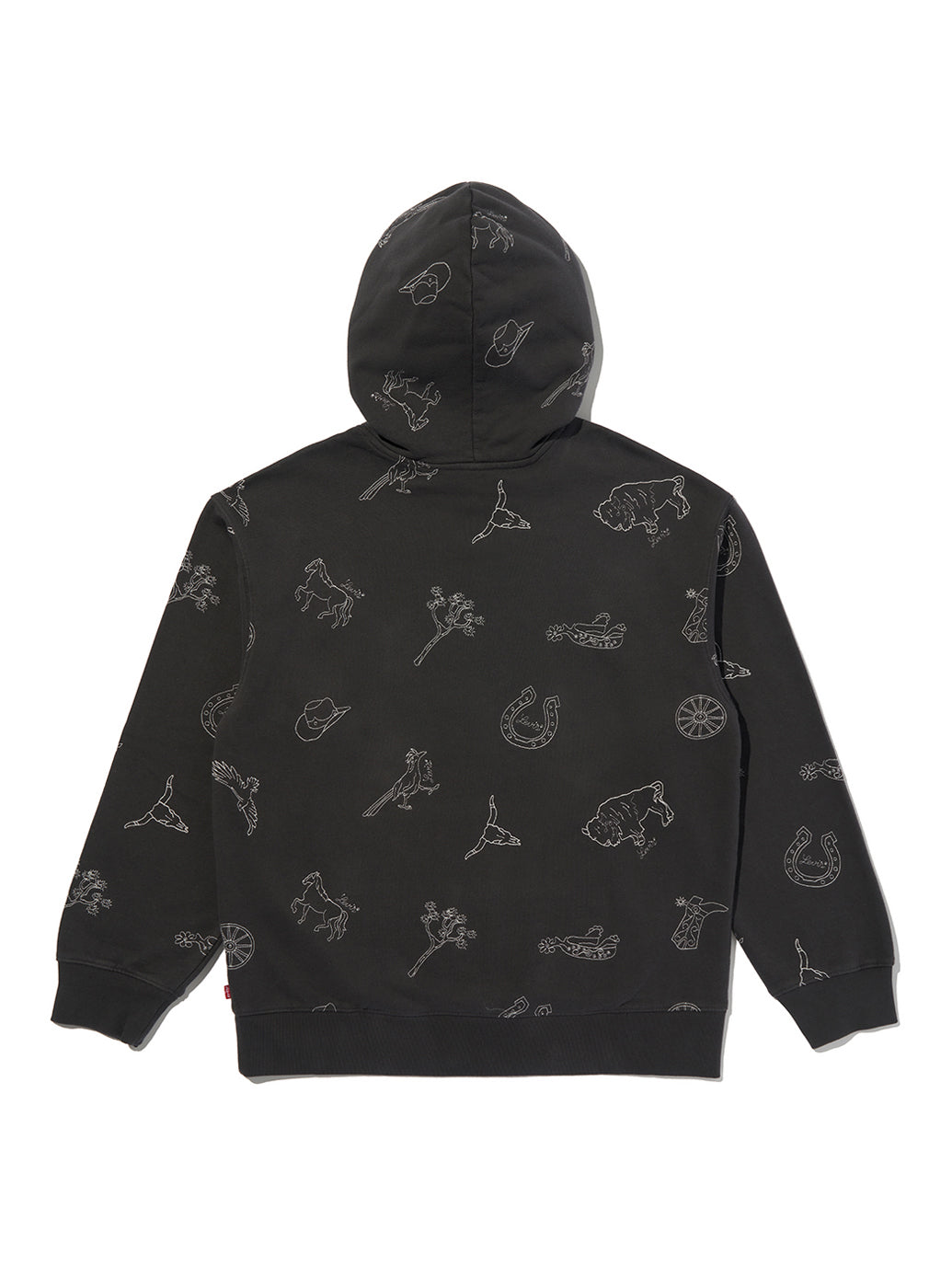 リラックスフィット グラフィック パーカー