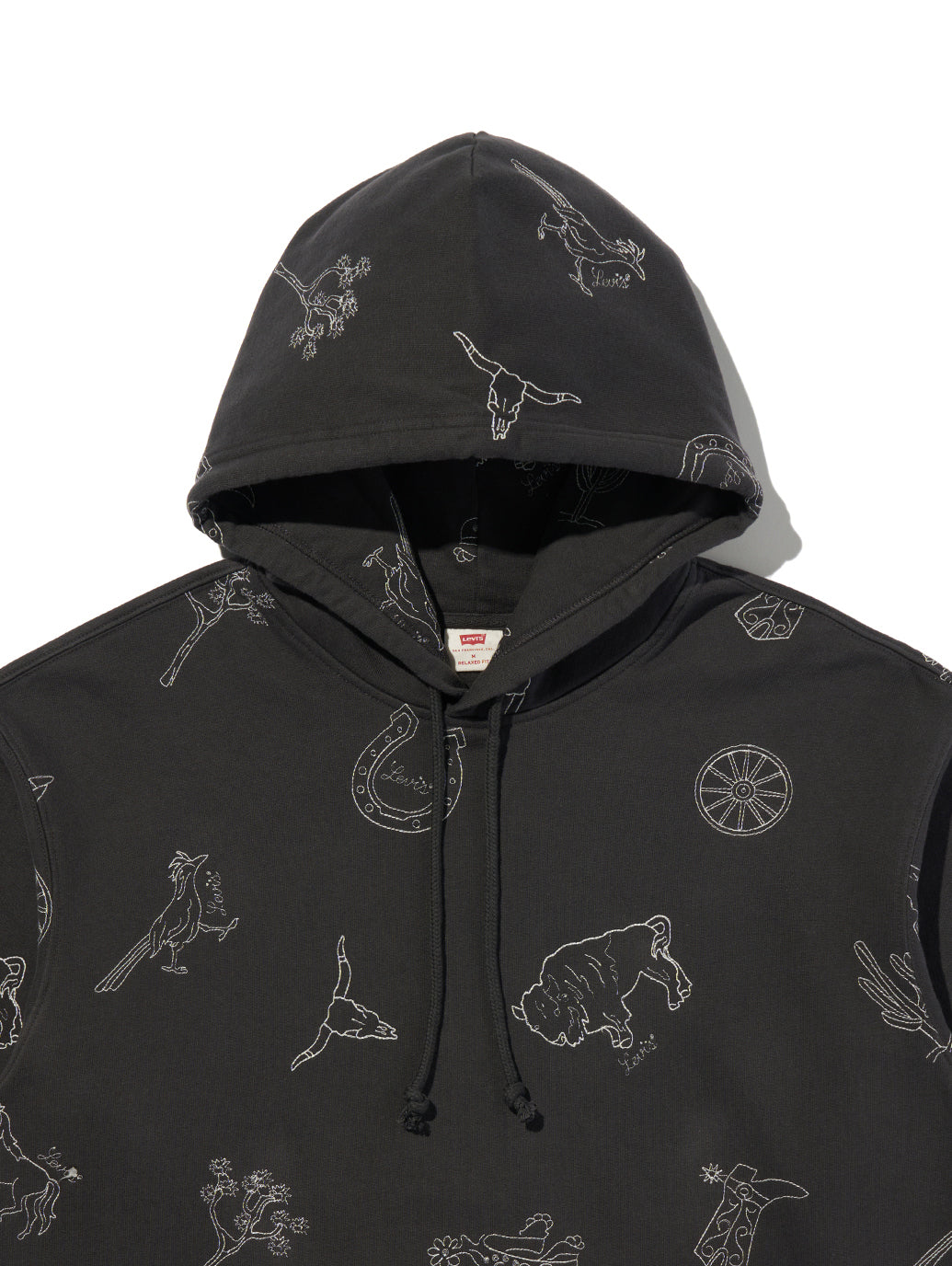 リラックスフィット グラフィック パーカー