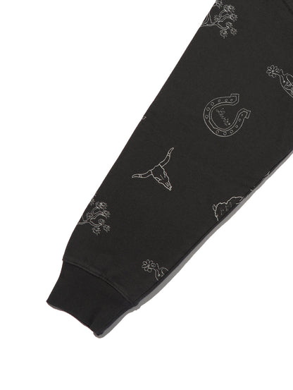 リラックスフィット グラフィック パーカー