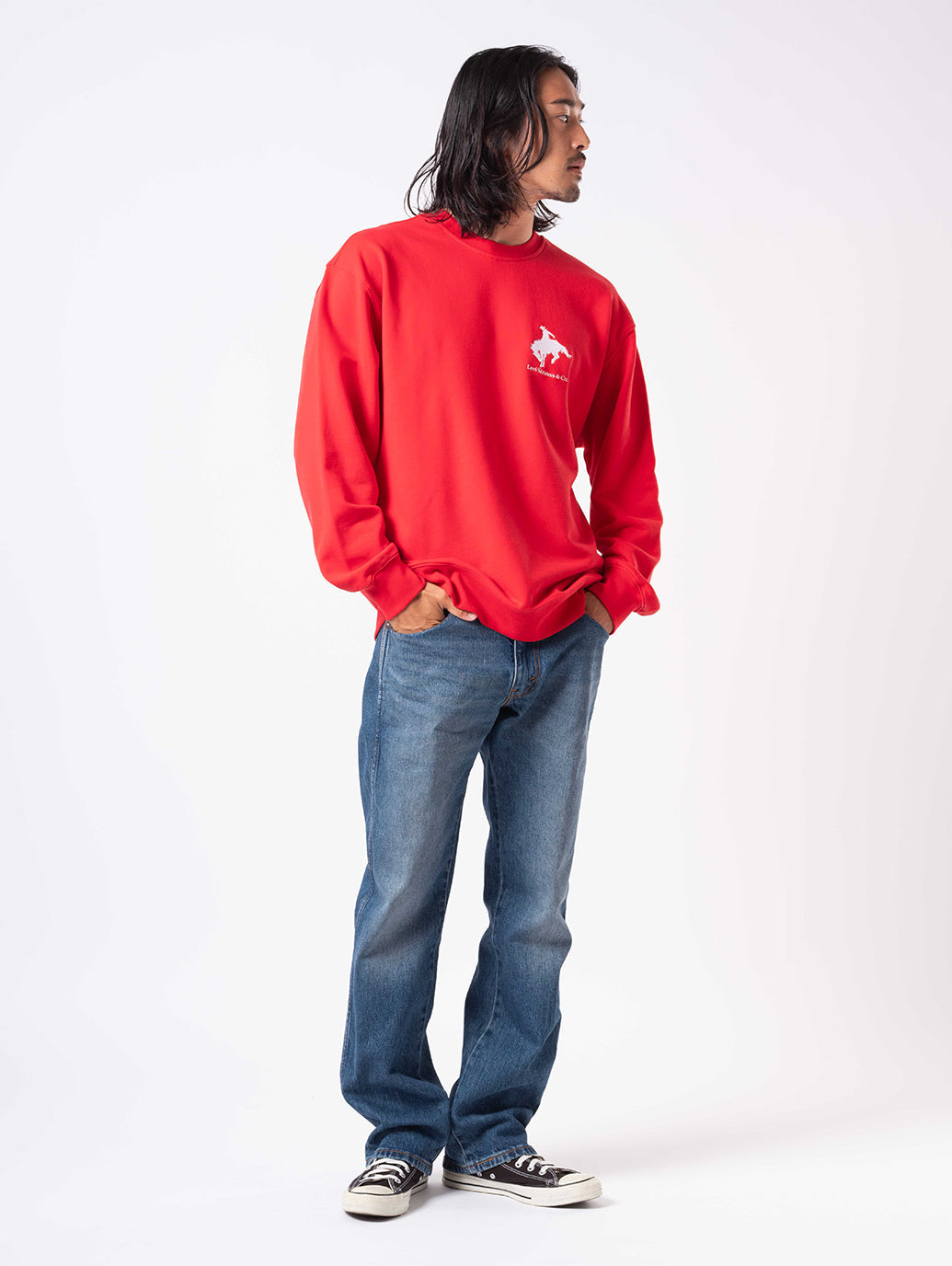 グラフィック クルーネック スウェット