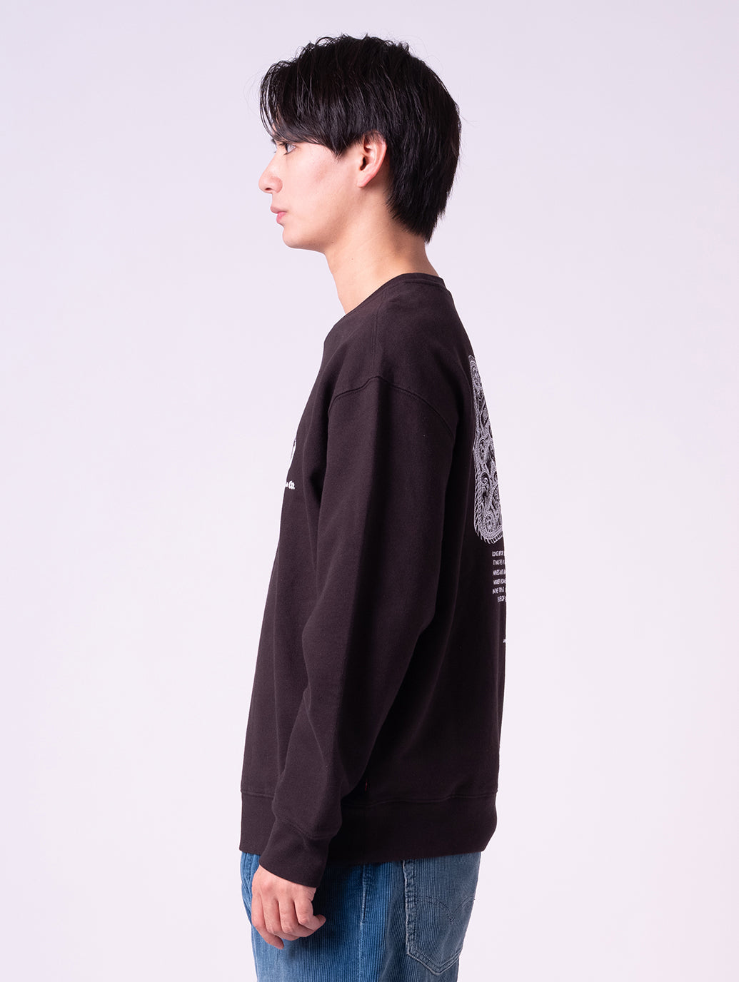 リラックス グラフィック クルーネック スウェット
