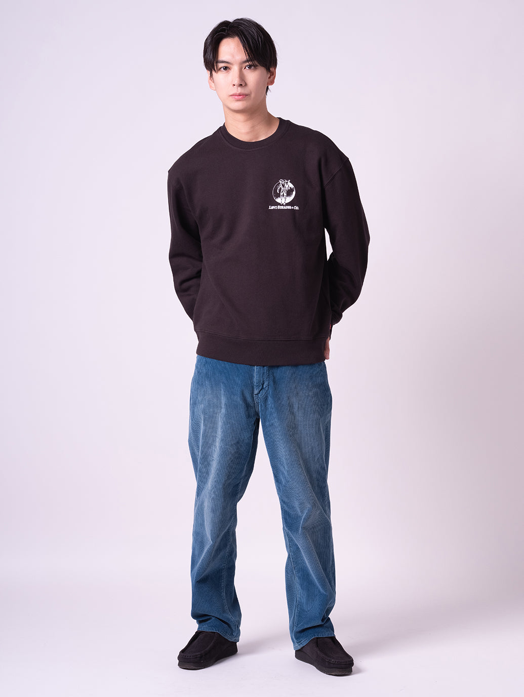 リラックス グラフィック クルーネック スウェット