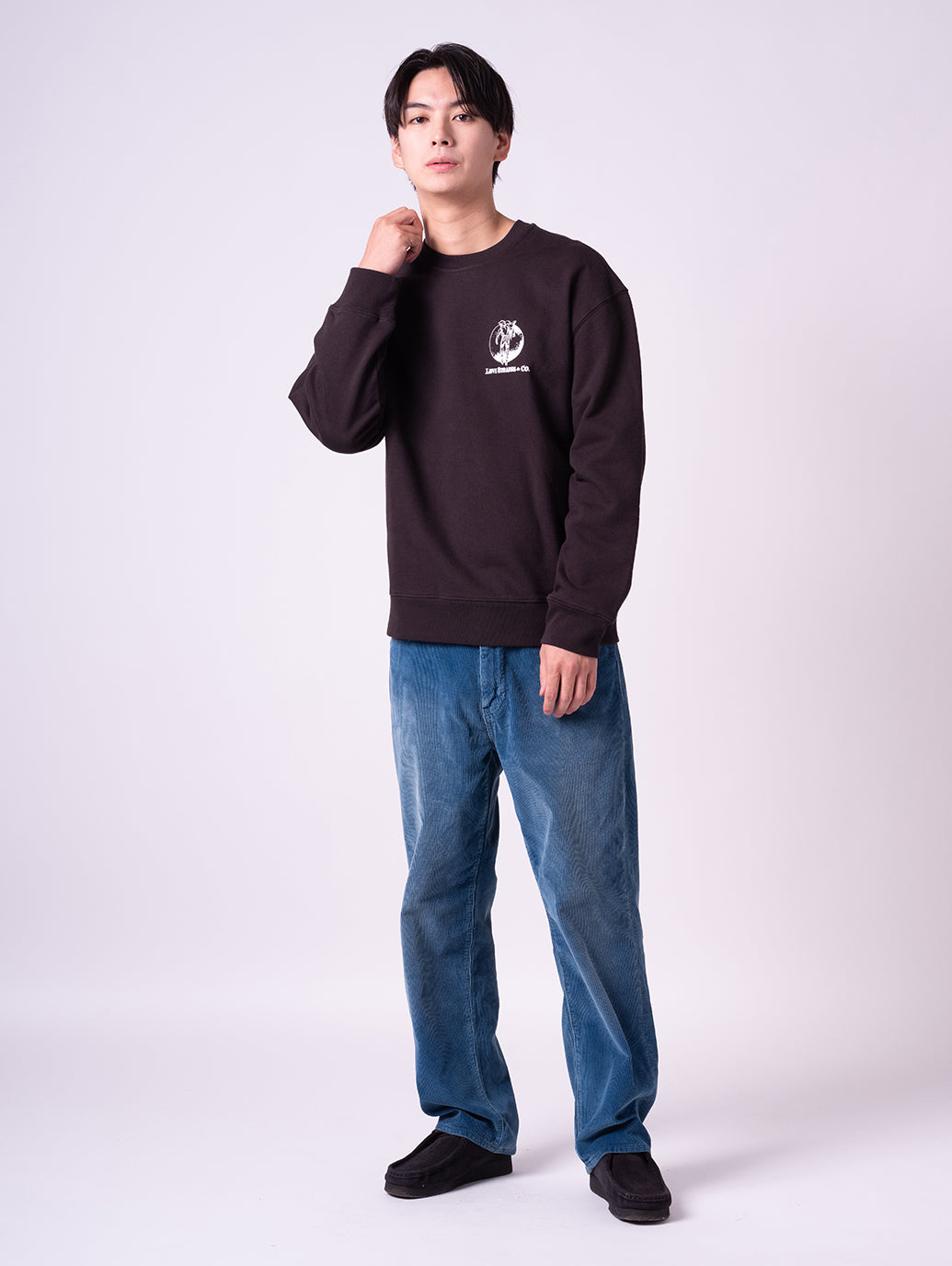 リラックス グラフィック クルーネック スウェット