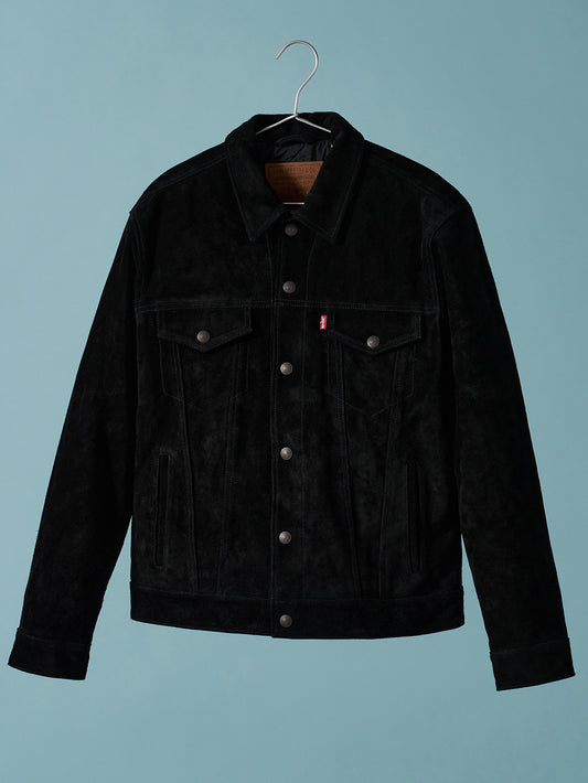 LEVI'S® LEATHER COLLECTION HIGHLAND SUEDE TRUCKER JACKET