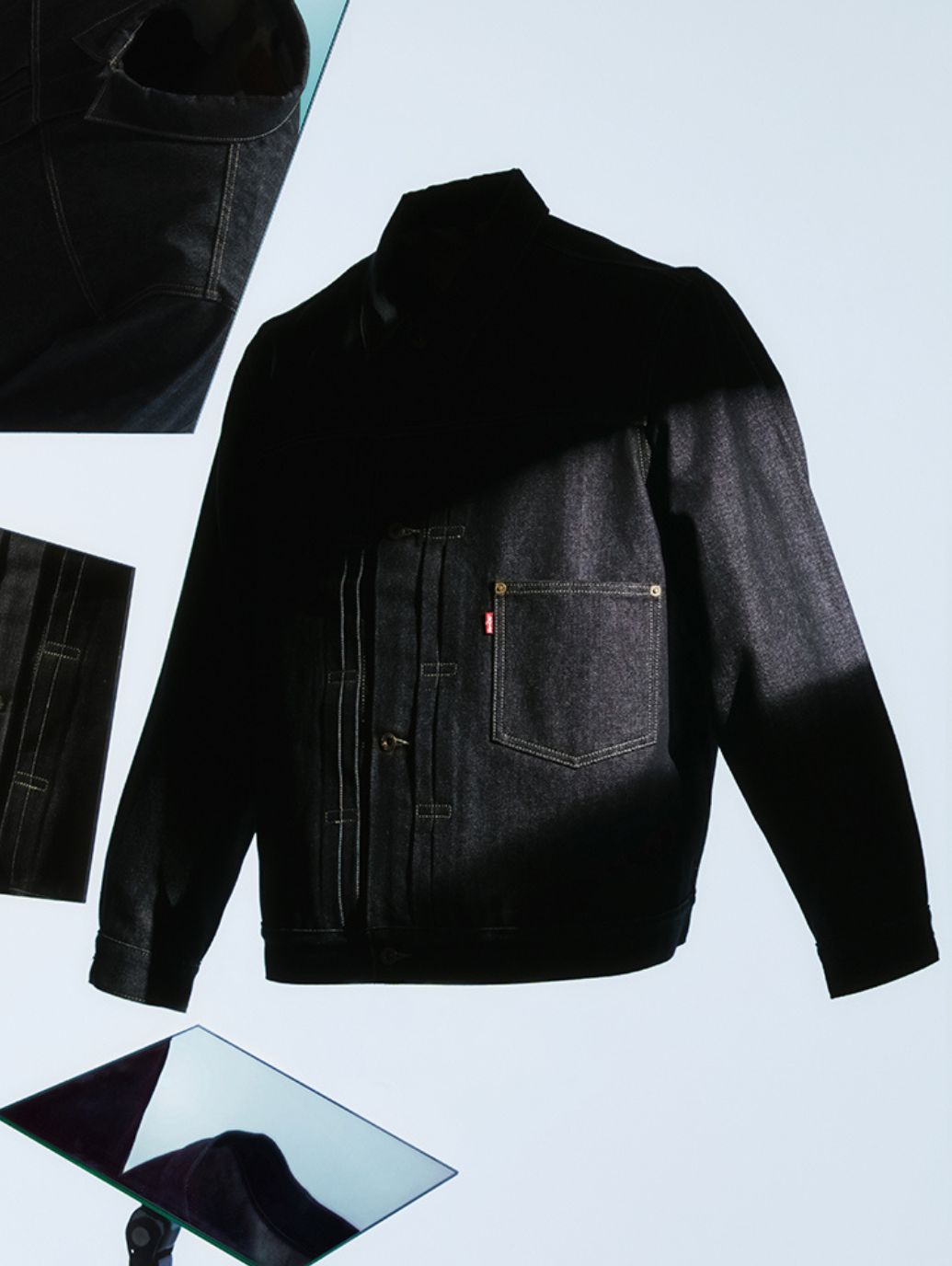 PREMIUM BLACK TYPE I TRUCKER JACKET