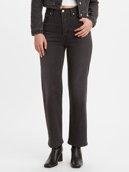 RIBCAGE ストレートジーンズ ブラック