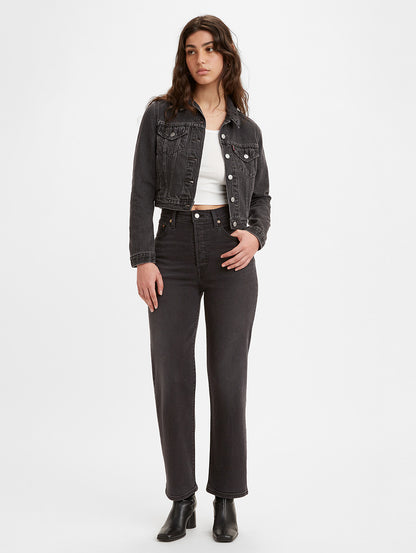 RIBCAGE ストレートジーンズ ブラック