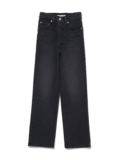 RIBCAGE ストレートジーンズ ブラック