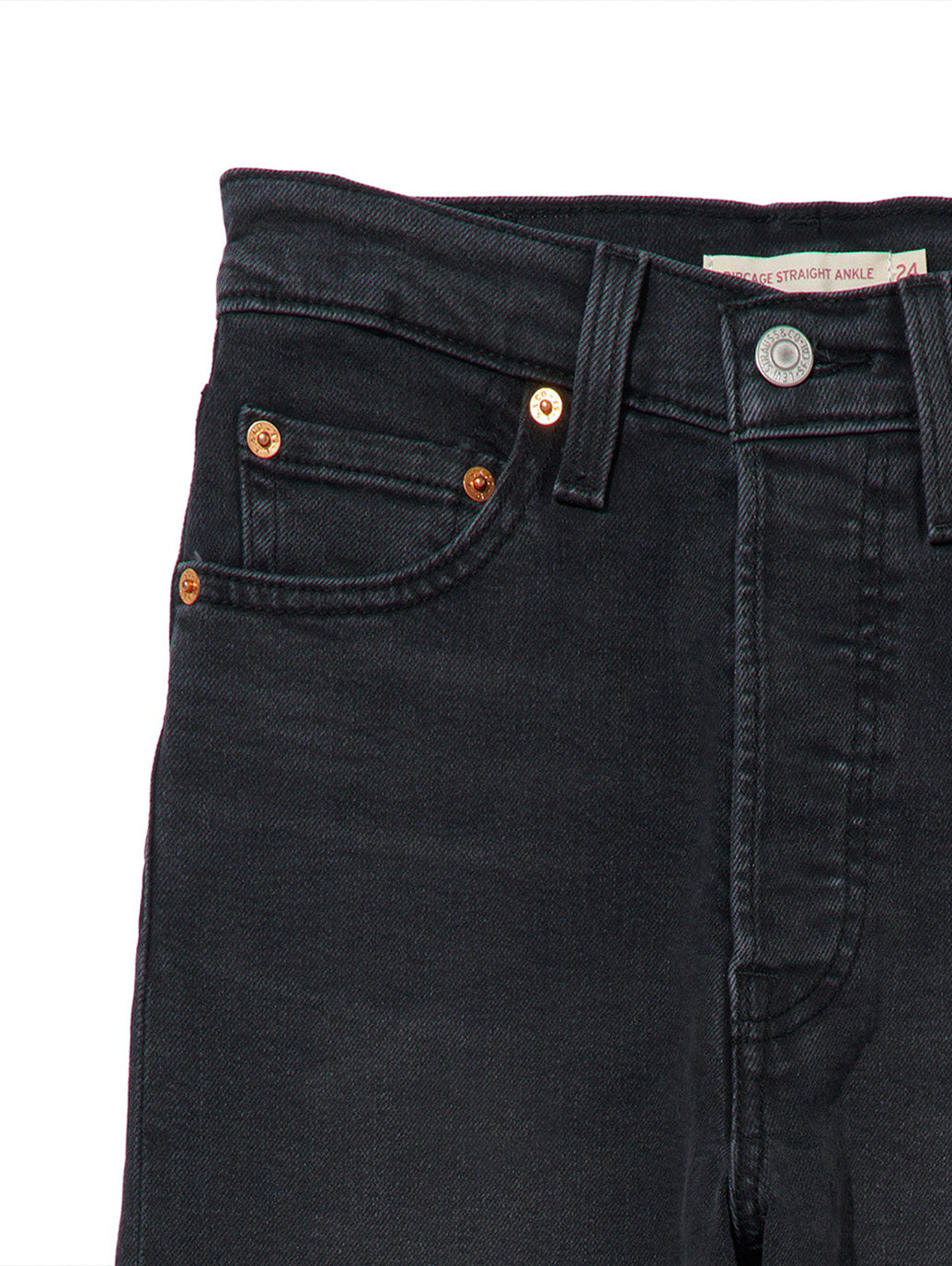 RIBCAGE ストレートジーンズ ブラック