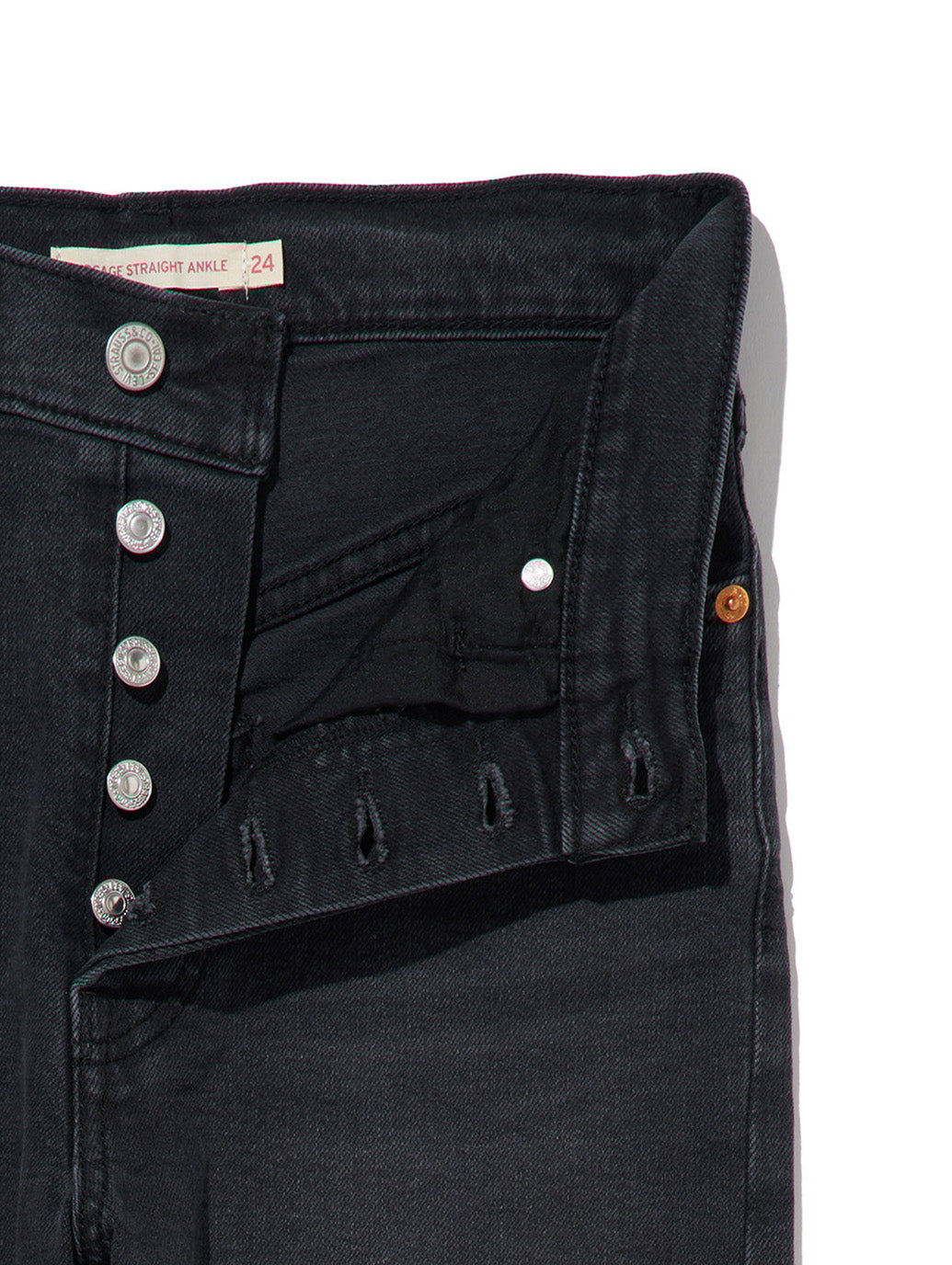 RIBCAGE ストレートジーンズ ブラック