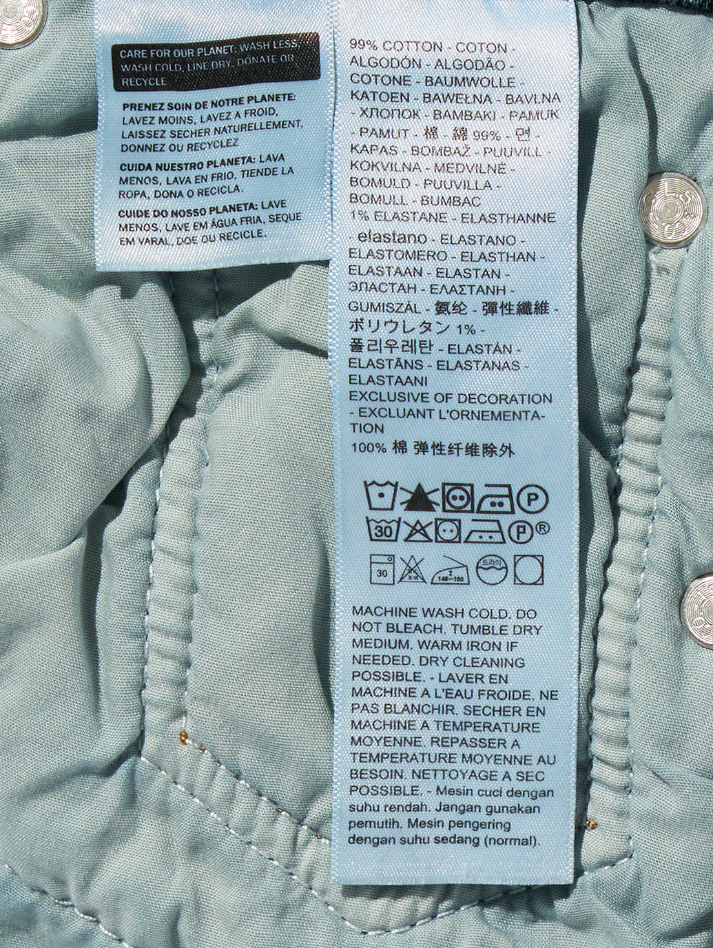 RIBCAGE ストレートジーンズ ミディアムインディゴ