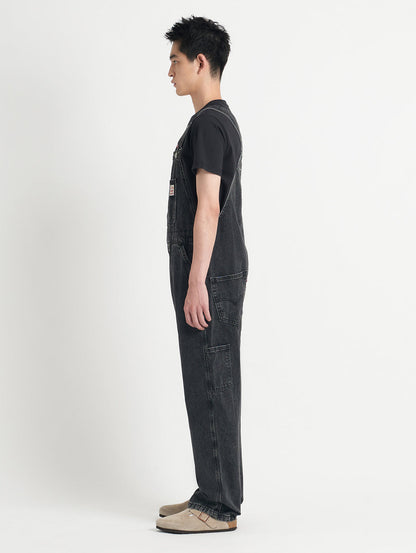 オーバーオール ブラック DARKLY WASH OVERALL 