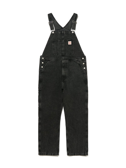 オーバーオール ブラック DARKLY WASH OVERALL 