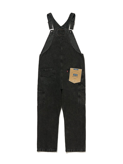 オーバーオール ブラック DARKLY WASH OVERALL 