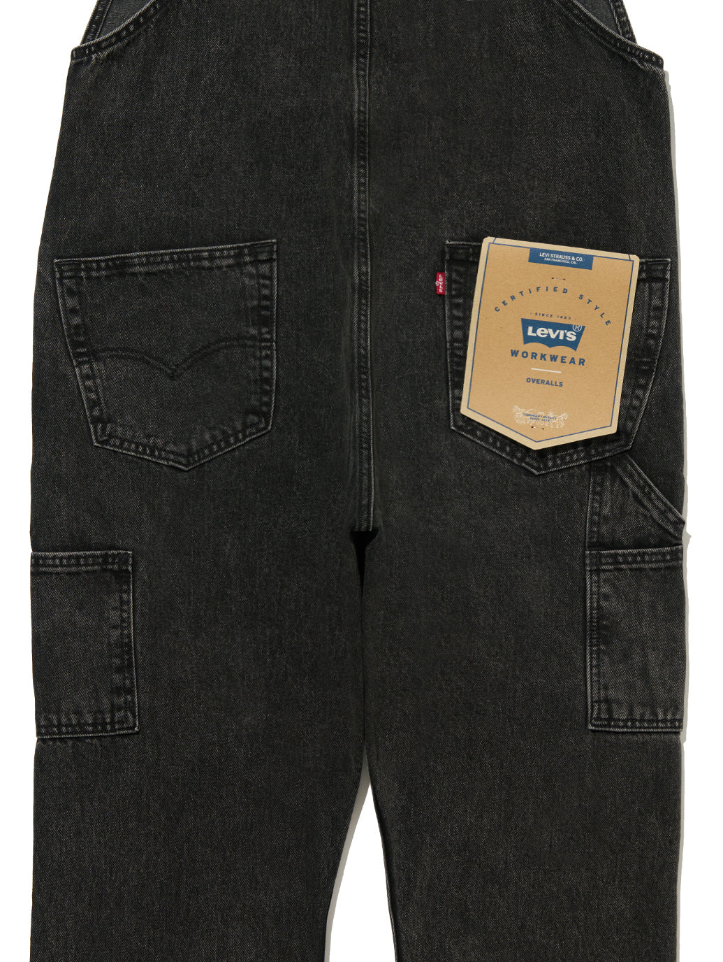 オーバーオール ブラック DARKLY WASH OVERALL 