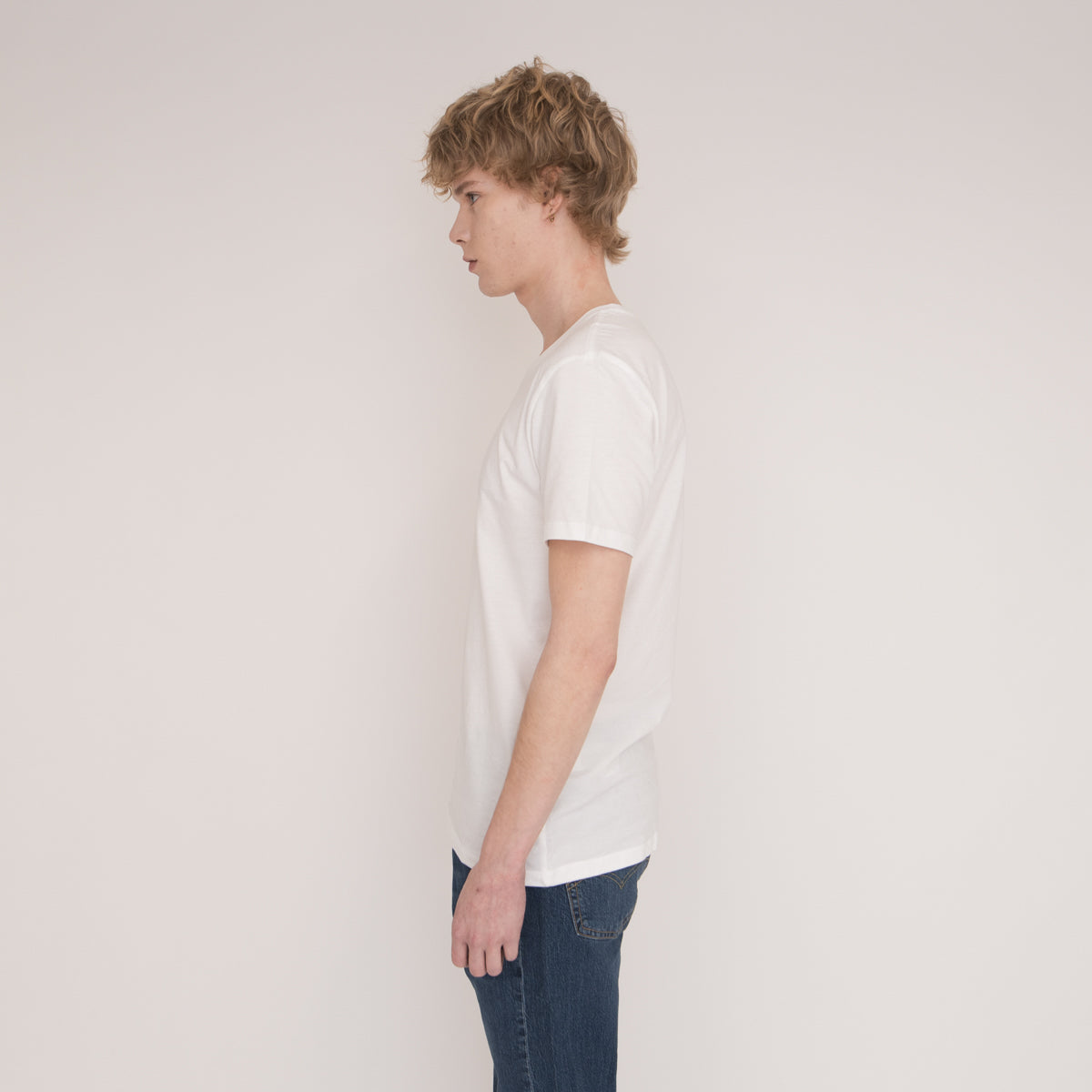 スリム2パックTシャツ WHITE + 