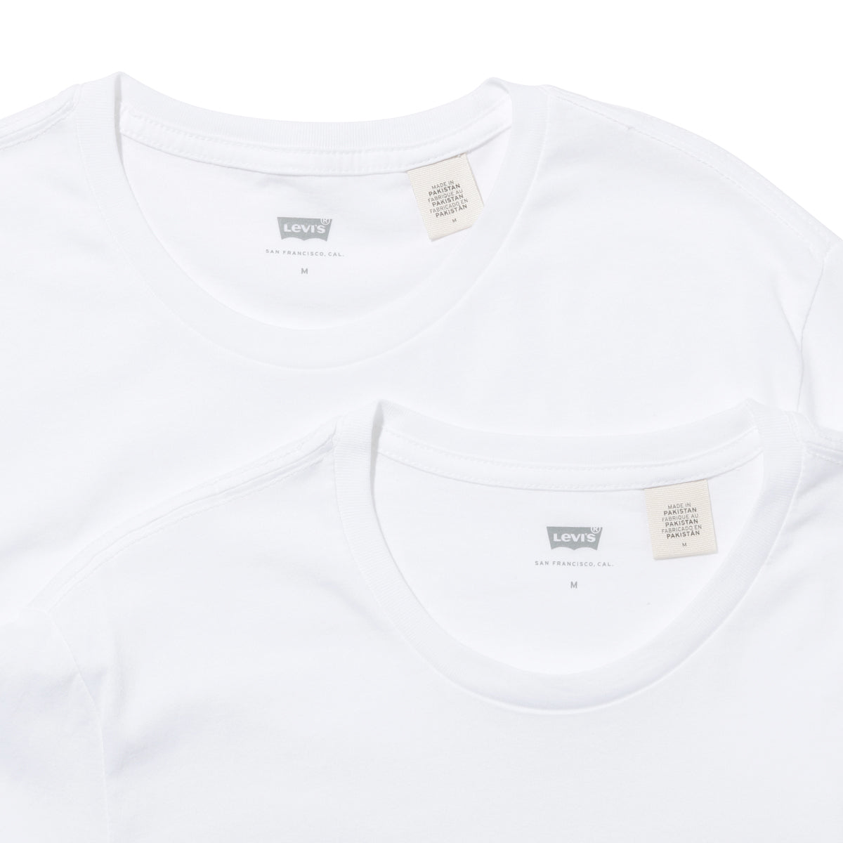 スリム2パックTシャツ WHITE + 