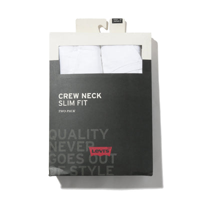 スリム2パックTシャツ WHITE + 