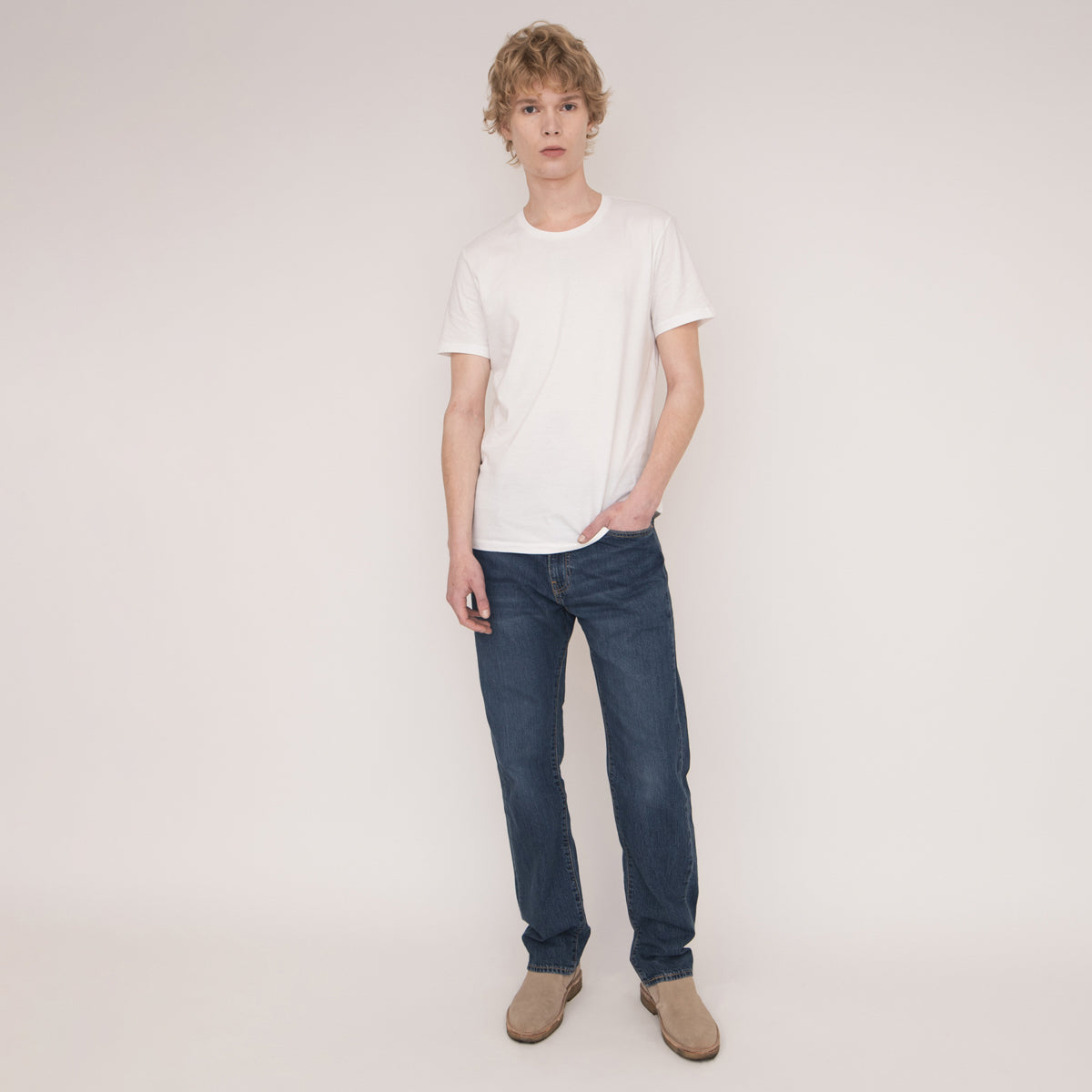 スリム2パックTシャツ WHITE + 