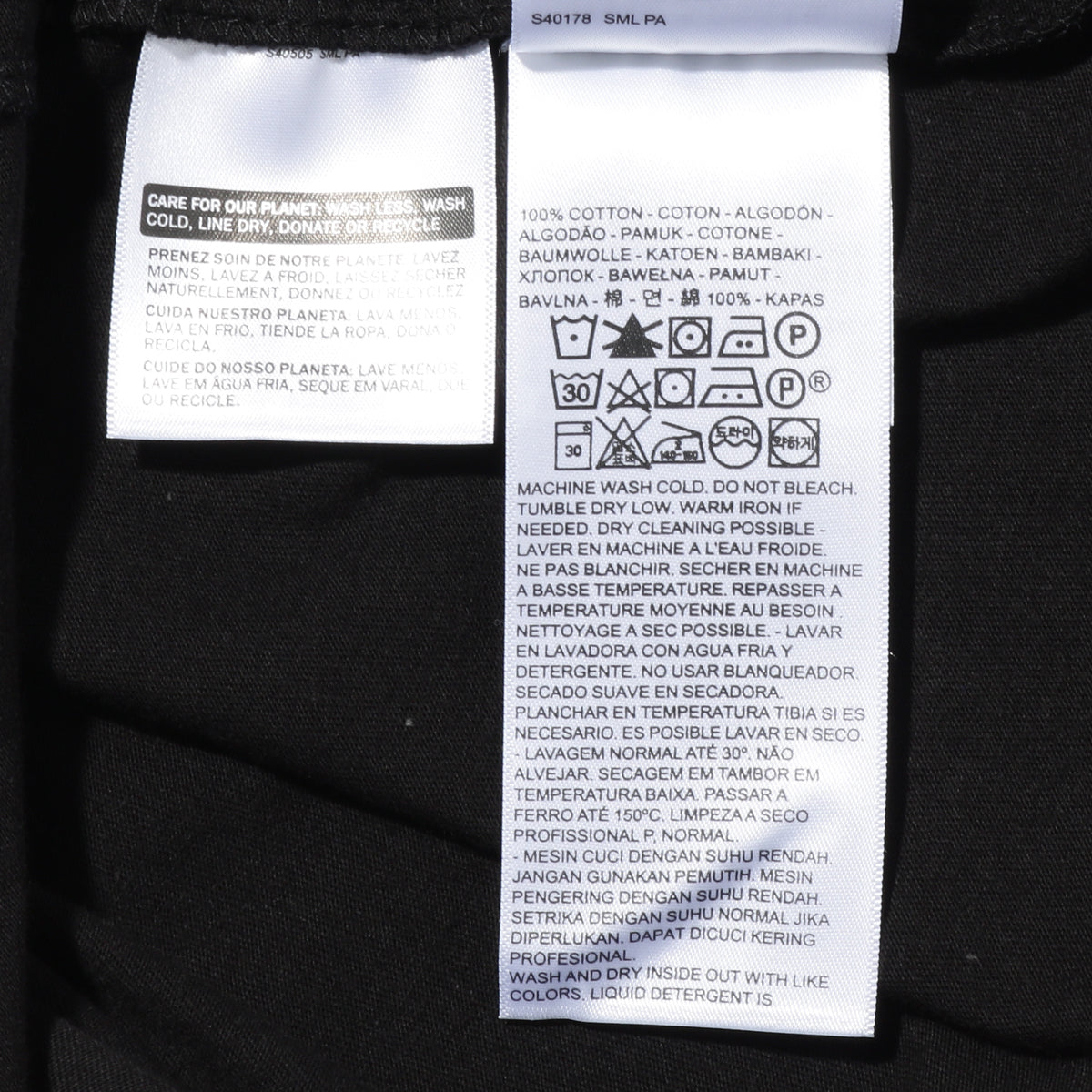 スリム2パックTシャツ BLACK + 
