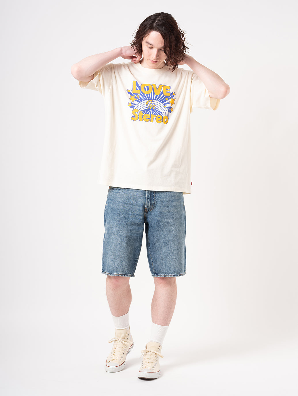 70年代Levi's ベージュ Tシャツ ヴィンテージ 染み込み ACRON