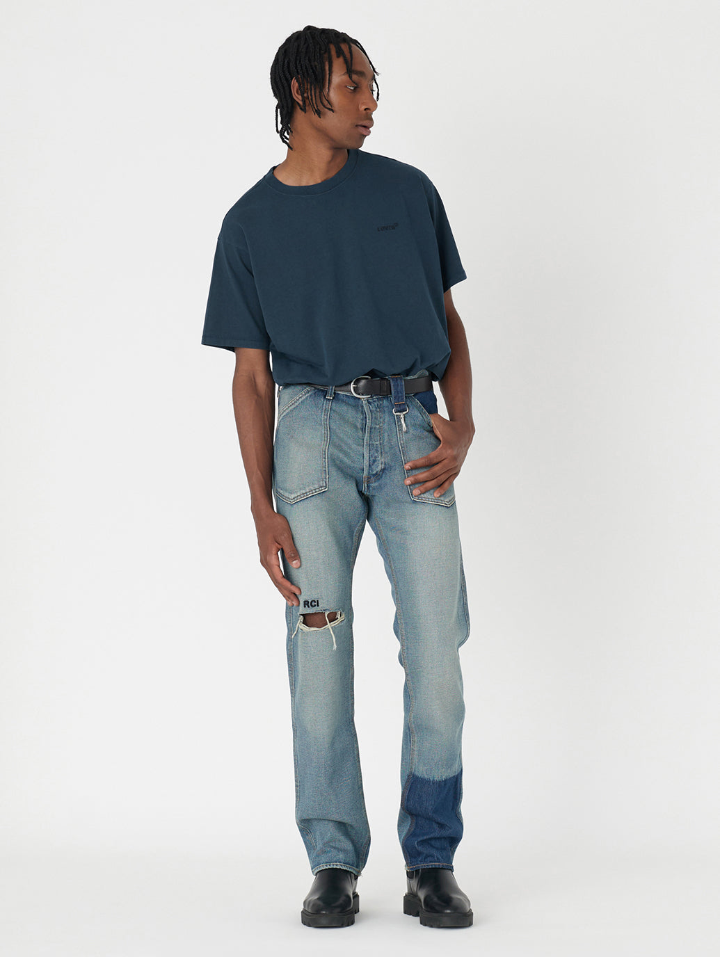 RED TAB ヴィンテージ Tシャツ ブルー GARMENT DYE DRESS BLUES 
