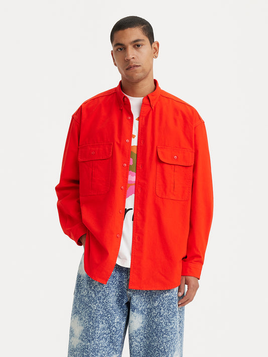 LEVI'S® SKATE シャツ オレンジ FIERY RED 