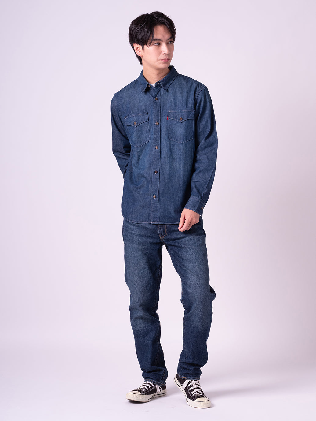 リラックスフィット ウエスタンシャツ