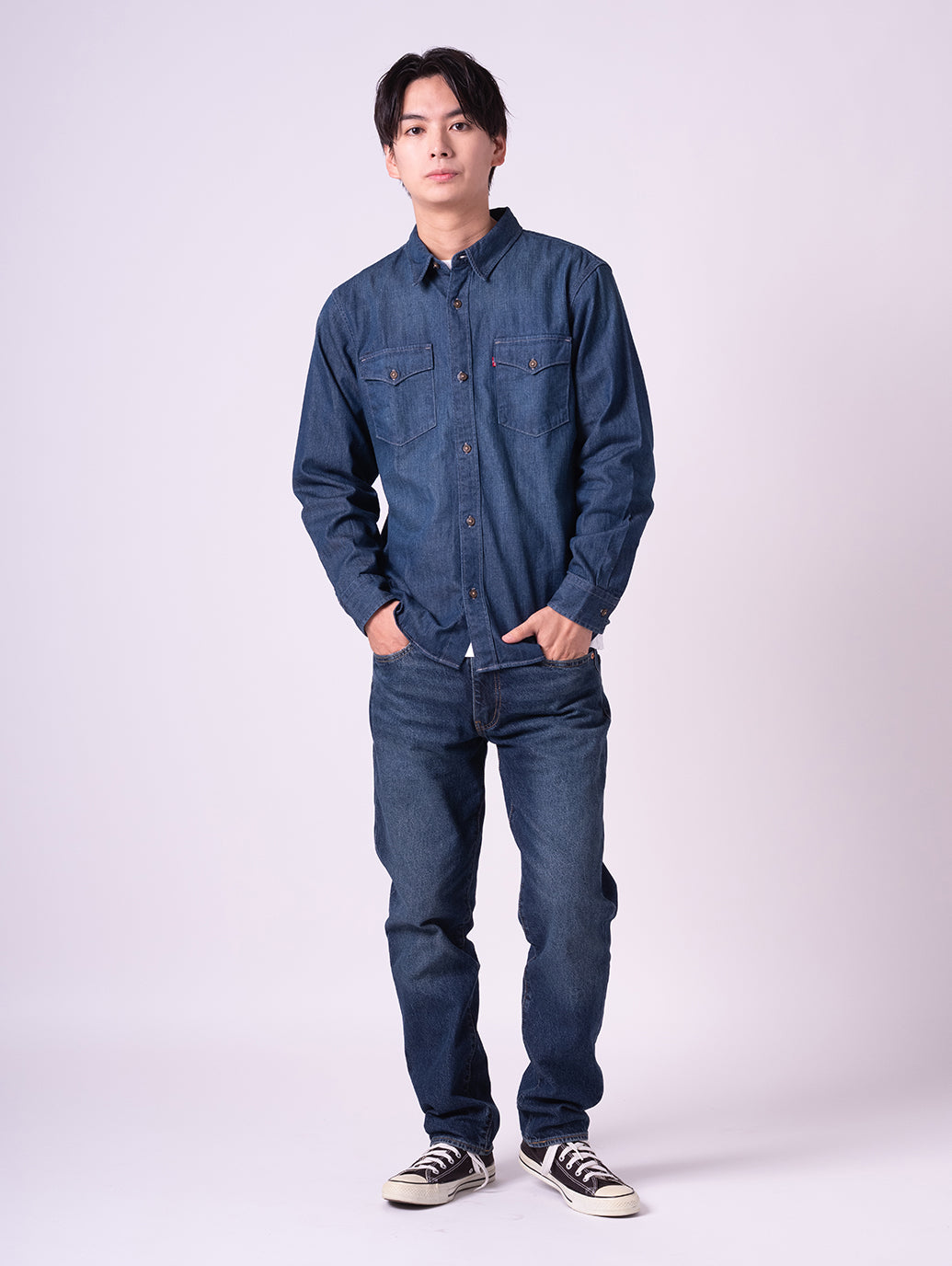 リラックスフィット ウエスタンシャツ