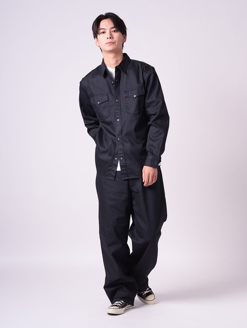 リラックスフィット ウエスタンシャツ