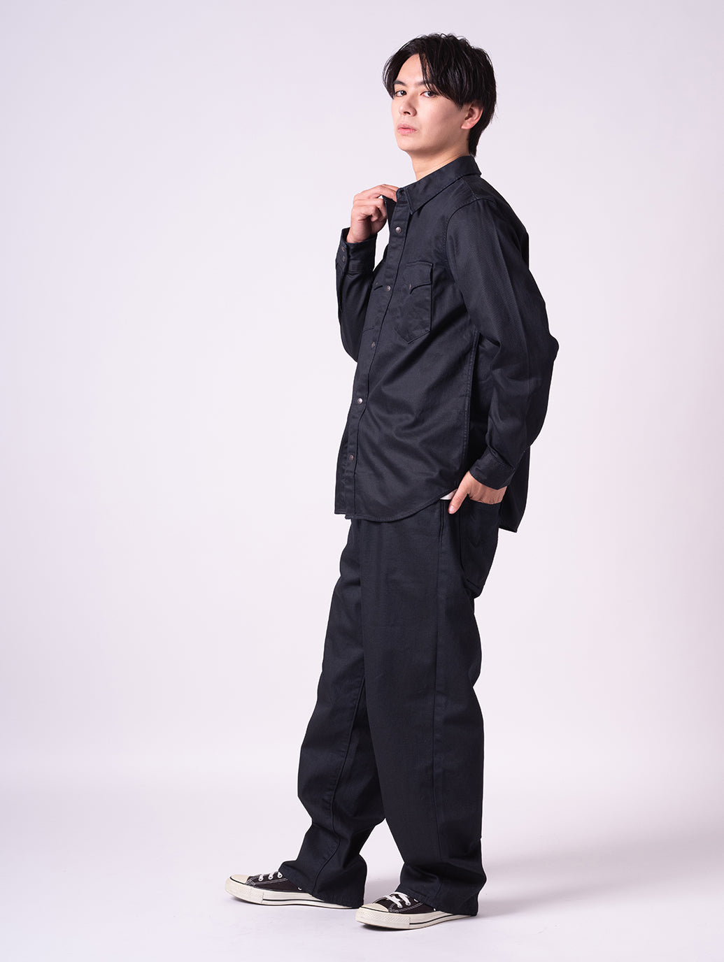 リラックスフィット ウエスタンシャツ