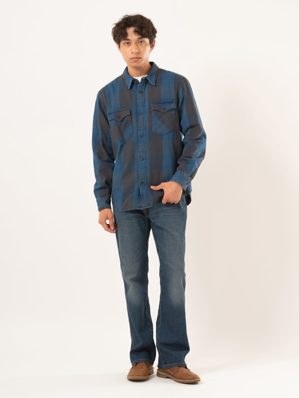 リラックスフィット ウエスタンシャツ