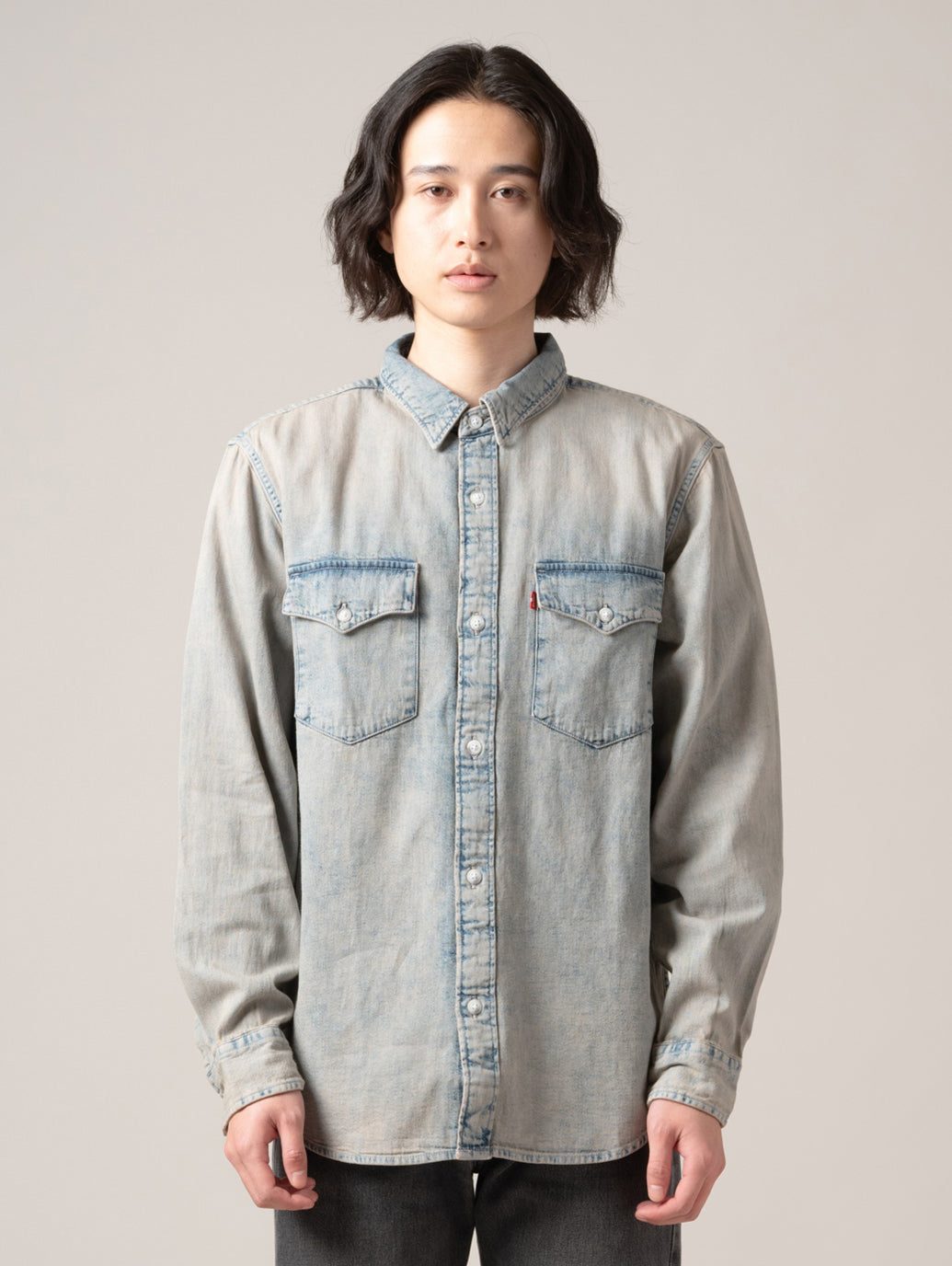 リラックスフィット ウエスタンシャツ