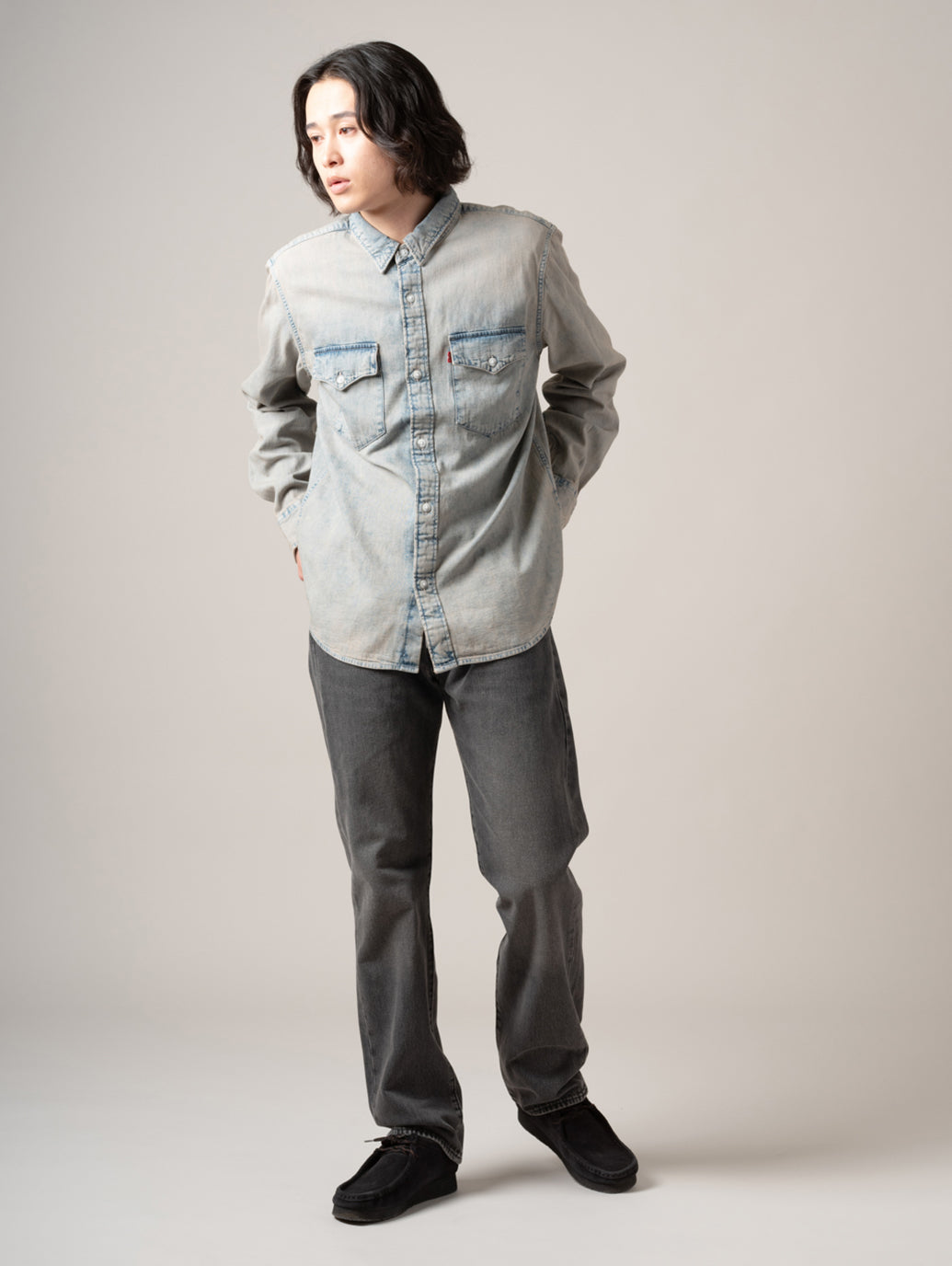 リラックスフィット ウエスタンシャツ