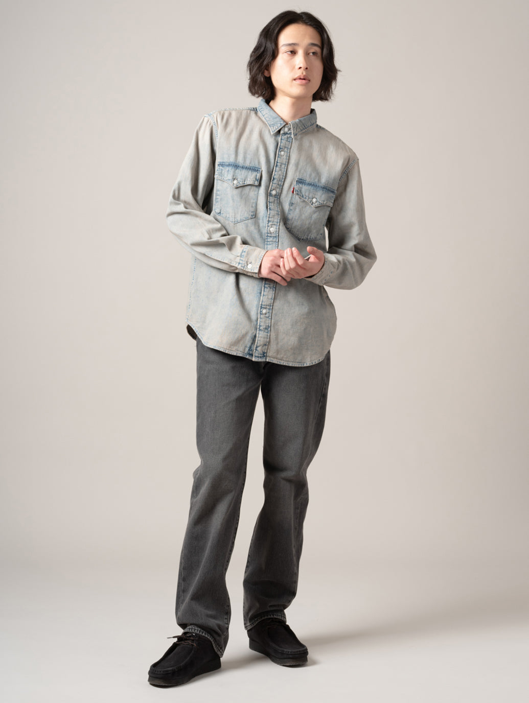 リラックスフィット ウエスタンシャツ