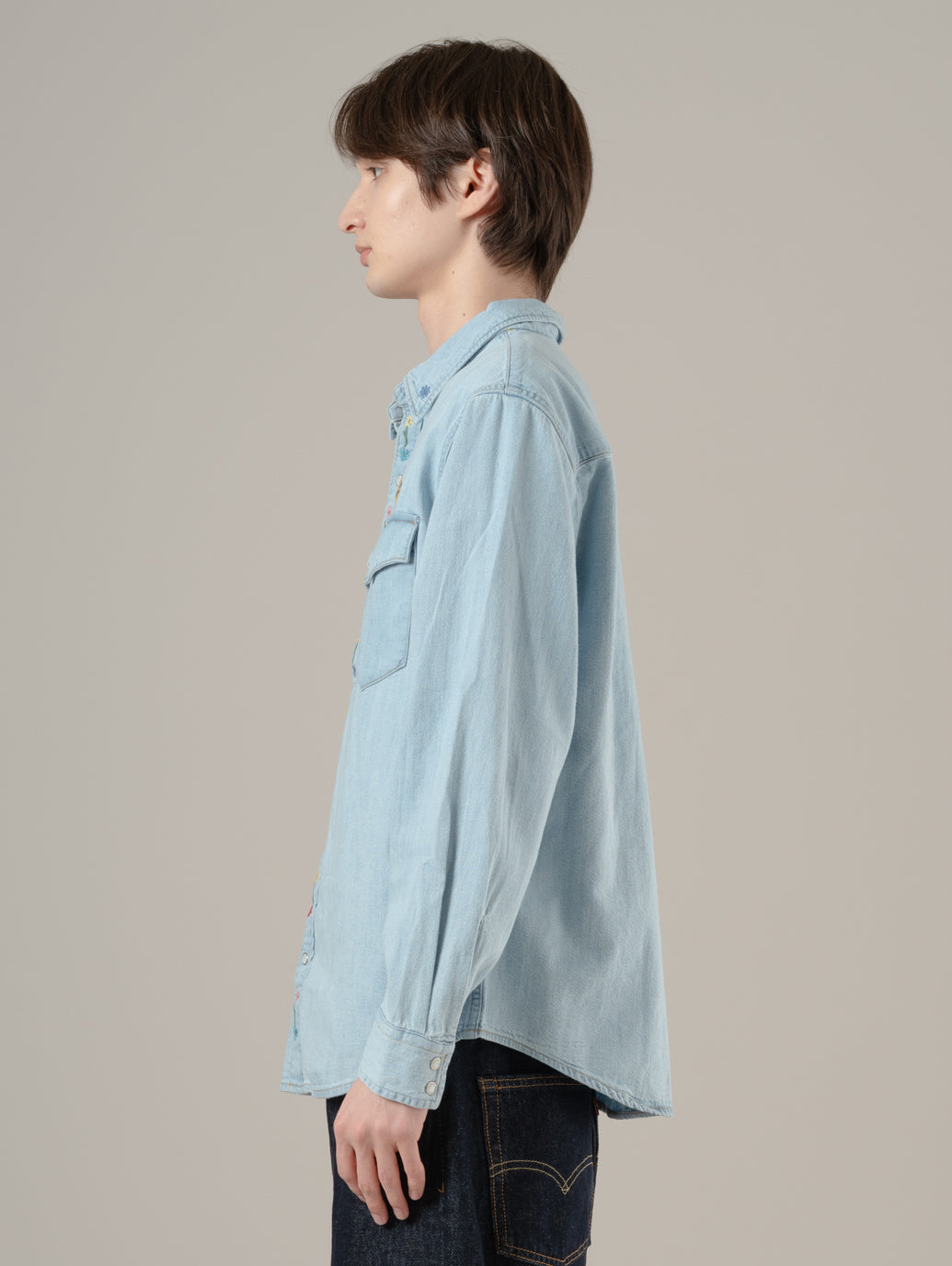 リラックスフィット ウエスタンシャツ